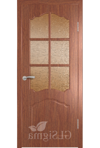 Межкомнатные двери Сигма 32 (решётка), итальянский орех